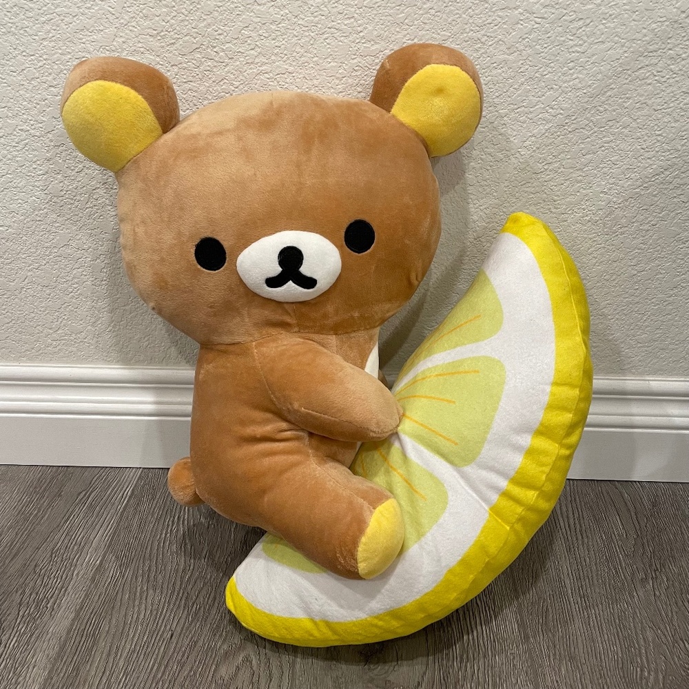 NWT San-X Rilakkuma with Lemon Plush 16”